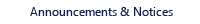 Annoucements & Notices